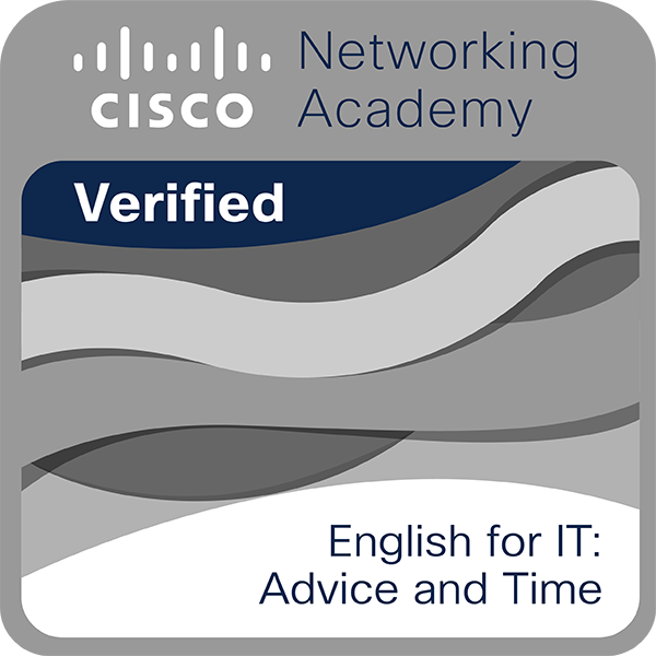 Badge English IT Advice Time
