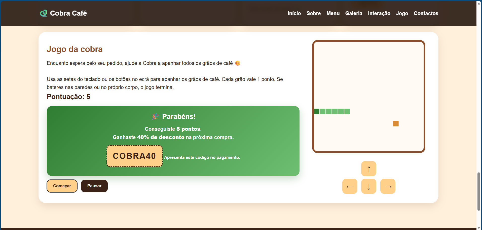 Projeto Cobra Café